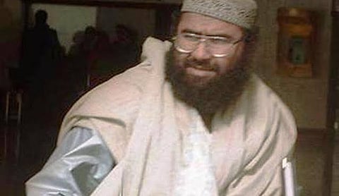 File photo: Jaish-e-Mohammed chief Masood Azhar, NEW DELHI. (PTI Photo)