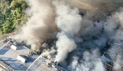Russian drones struck a shopping centre in Kryvyi Rih in central Ukraine on Friday, killing 14 people and injuring 121 others, authorities said. | Photo: Social media