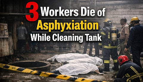 3 workers die of asphyxiation while cleaning tank