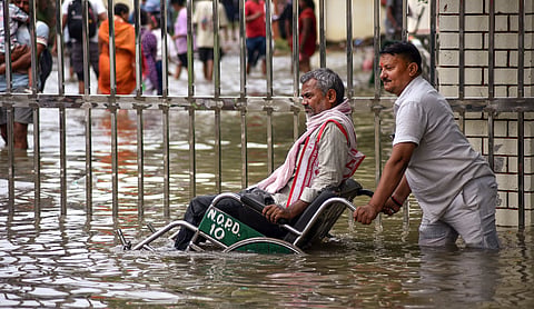 Waterlogging after heavy rain in Varanasi | Source: PTI