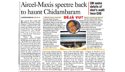 Aircel-Maxis spectre back to haunt Chidambaram