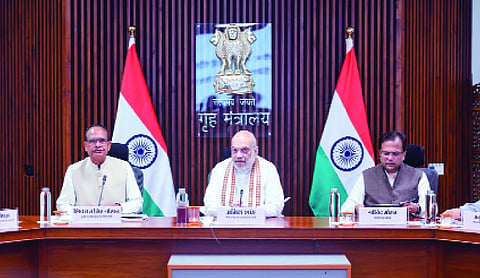 Amit Shah reviews El Niño rainfall deficit, flood damage