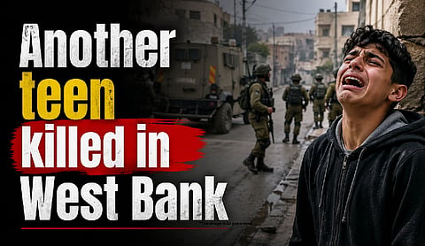 Another teen killed in West Bank