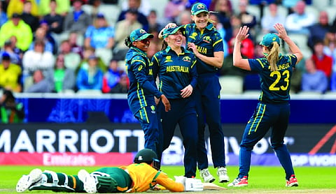 Australia thumps SA, NZ fumbles WI in T20 WC