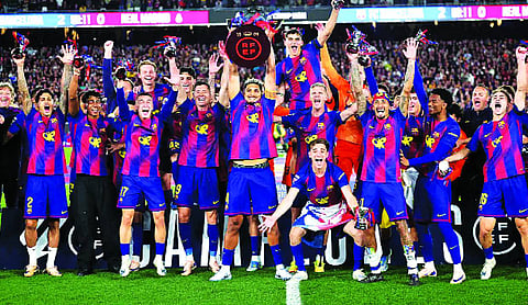 Barcelona retains Spanish league title