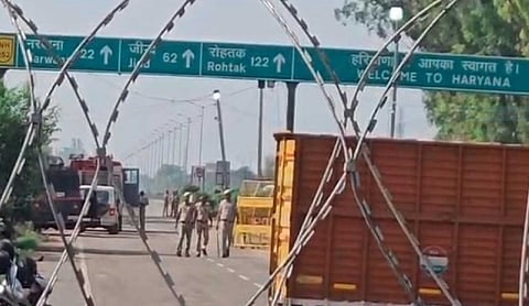 Blocked from Delhi march, Punjab farmers camp at Haryana border