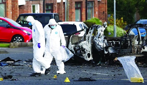 Car-bomb explodes outside police station in Northern Ireland