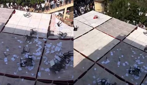 Chaos erupts at Jaipur exam centre over delay in question paper distribution