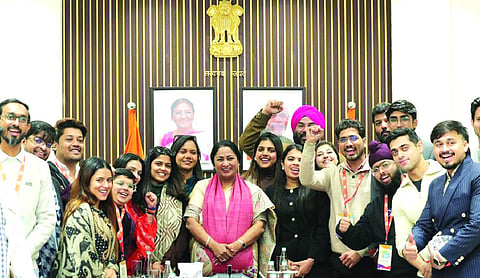 CM Rekha interacts with Delhi’s youth