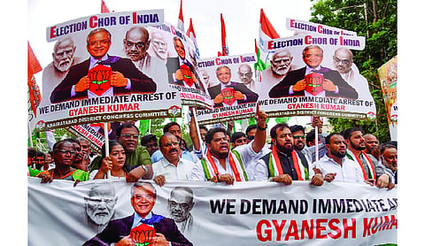 Congress protests nationwide, demands sacking of CEC
