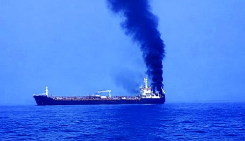 Crew evacuated after third vessel with Indians attacked off Oman