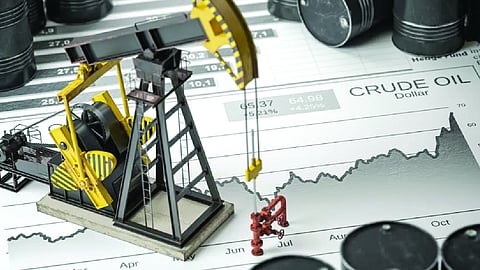 Crude oil futures hit record high of INR 10,888/barrel