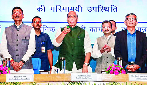 Deep civil-military synergy key to security: Rajnath Singh