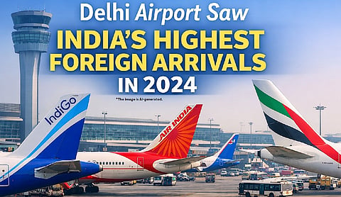Delhi airport saw India’s highest foreign arrivals in 2024