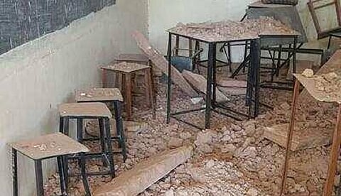 Dungarpur: Portion of school classroom roof caves in, no casualties reported