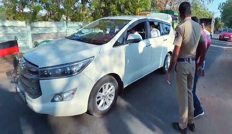 Election squad inspects Kanimozhi car ahead of polls