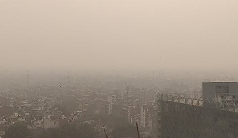 Representational image: dense smog over the Delhi skyline.