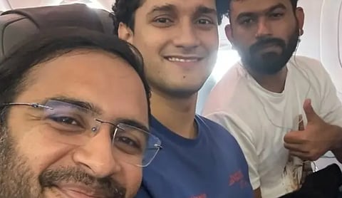 CJP leaders Abhijit Dipke, Ashutosh Ranka and Saurav. Image source: X