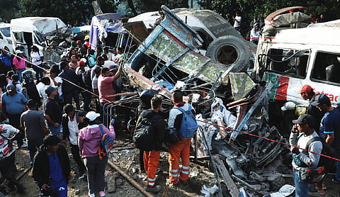 Explosive device kills 13, injures 38 on bus in Colombia