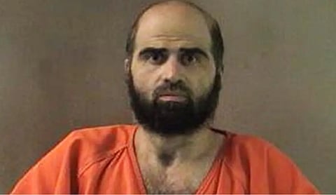 Former Army psychiatrist Maj. Nidal Hasan, who was sentenced to death for the 2009 Fort Hood shooting. (Undated photo: Bell County Sheriff's Department)