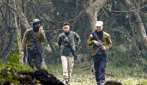 Representational Image: Forest guards at Kaziranga National Park and Tiger Reserve, in Golaghat, January 5, 2026. Photo: PTI.