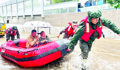 Heavy flooding in southern China