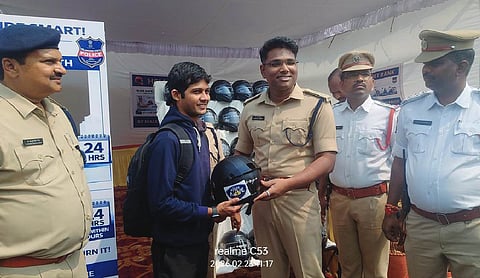 Helmet Bank initiative launched by Hyderabad Police