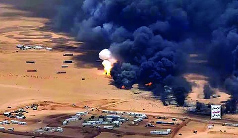 Houthi attacks on Saudi ignite fires at oil facilities, 70 hurt