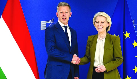 Hungary’s Magyar meets with EU leadership in Brussels