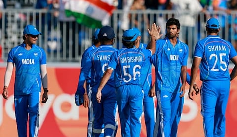 Indian cricket team in action. BCCI photo.