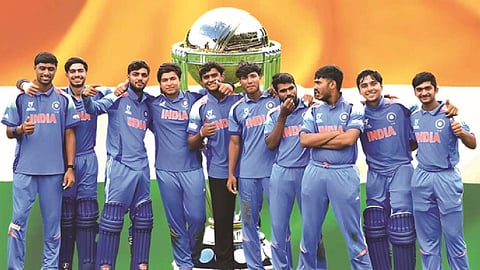 India U-19 WC-winning team receives grand welcome