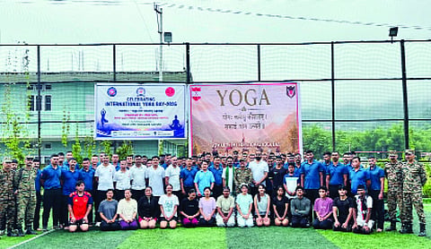 Indian Army, NEFTU students participate in yoga session