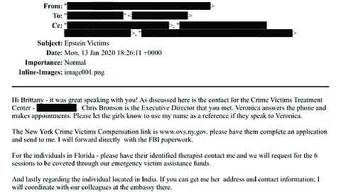 Indian girl was victim of Epstein, files reveal