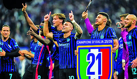 Inter Milan seals Italian league soccer title