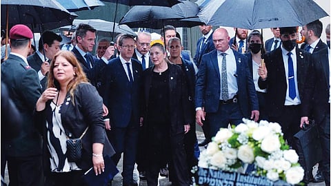 Israel’s president visits Bondi Beach massacre site, meets victims families