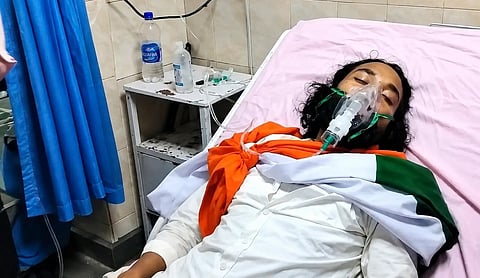 File photo: JLKM leader Devendra Nath Mahto, on hunger strike over Jharkhand recruitment exam irregularities, RANCHI. (PTI Photo)