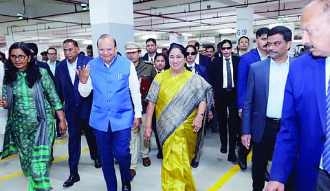 LG, CM Rekha inaugurate 6-level car parking at Nehru Place