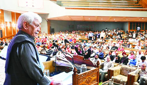 LG Manoj Sinha urges Kashmiri Pandits to set up industries, institutions in J&K