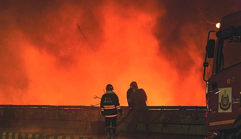 Major fire erupts at NDMC godown under Safdarjung flyover