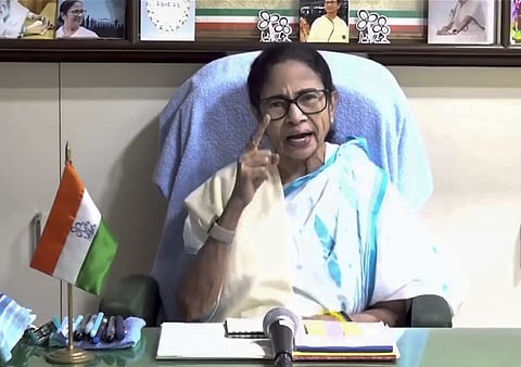 File photo: Mamata Banerjee in a September 23 video. (Mamata Banerjee/Facebook via PTI)