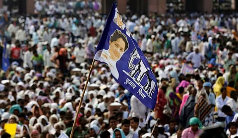 File photo: BSP supporters at a party rally. (Reuters)