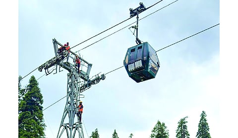 Mid-air panic as Gulmarg ropeway stops suddenly