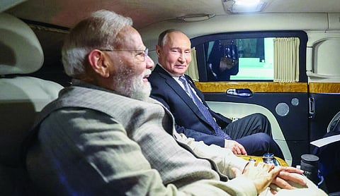 Modi-Putin turn a car ride into backseat diplomacy