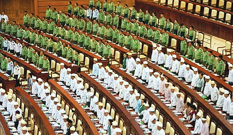 Myanmar Parliament meets with military dominance