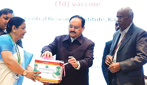 Nadda launches indigenous tetanus and diphtheria vaccine