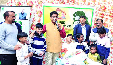 NDMC vice chairman Chahal leads plantation drive at Laxmibai Nagar