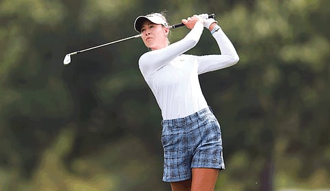 Nelly Korda slows her torrid pace and settles for 5-shot lead in Chevron Championship
