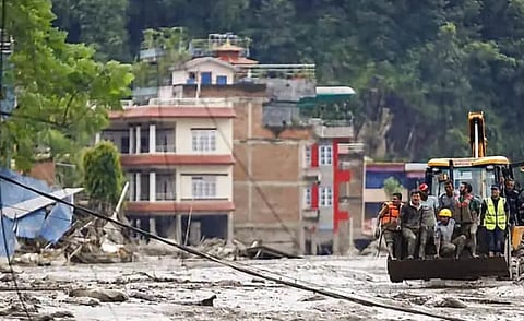 Flood-hit areas in Nepal amid ongoing rescue and relief operations. Photo source: PTI