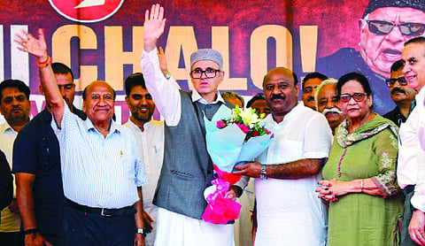 Omar targets Union Govt over delayed J&K Statehood