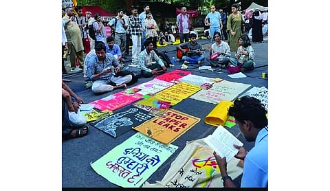 Paintbrushes, pop culture and protest: Jantar Mantar turns canvas of dissent